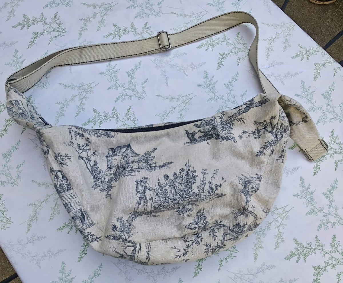 Sac demi-lune sans passepoil - version grand