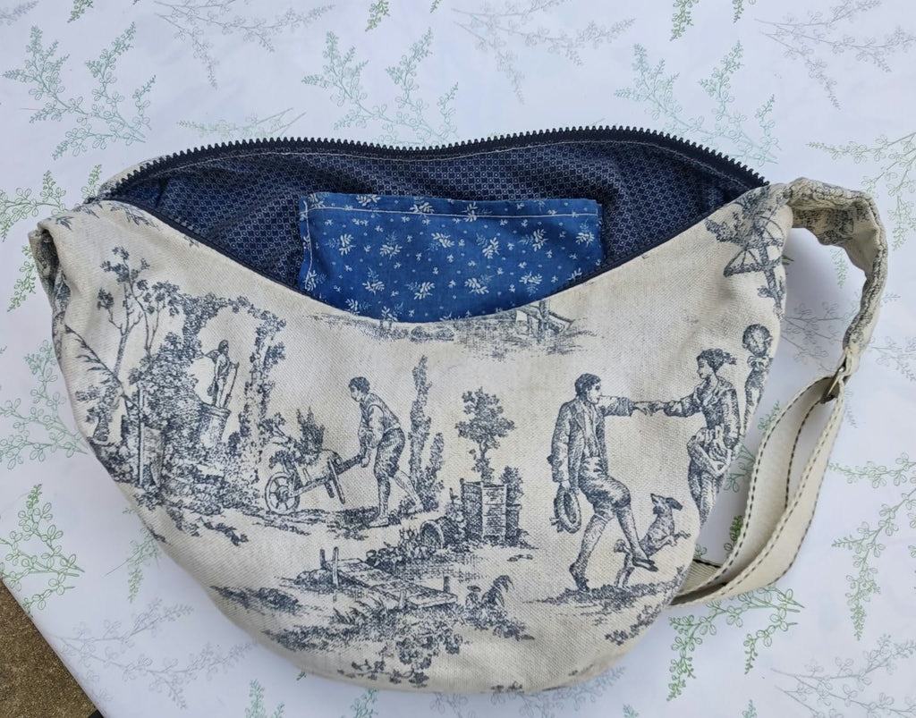 Sac demi-lune sans passepoil - version grand